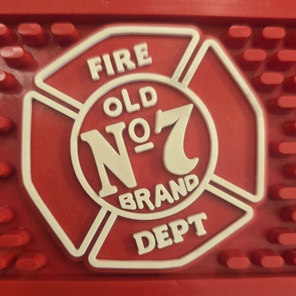 Jack Daniels Tennessee Fire Whiskey Rubber Bar Mat Old No 7 20.5"3.5"x.5" - Picture 3 of 5
